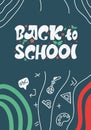 Poster back to school for advertising retail marketing and education